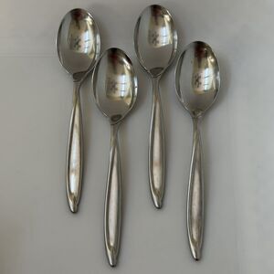 4pc INTERNATIONAL Americana Stainless Deluxe Teaspoons 6” Satin
